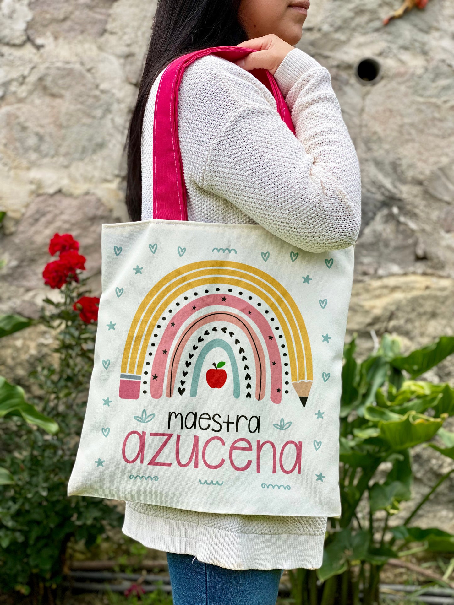 Totebag │ Arcoíris Lápiz Boho