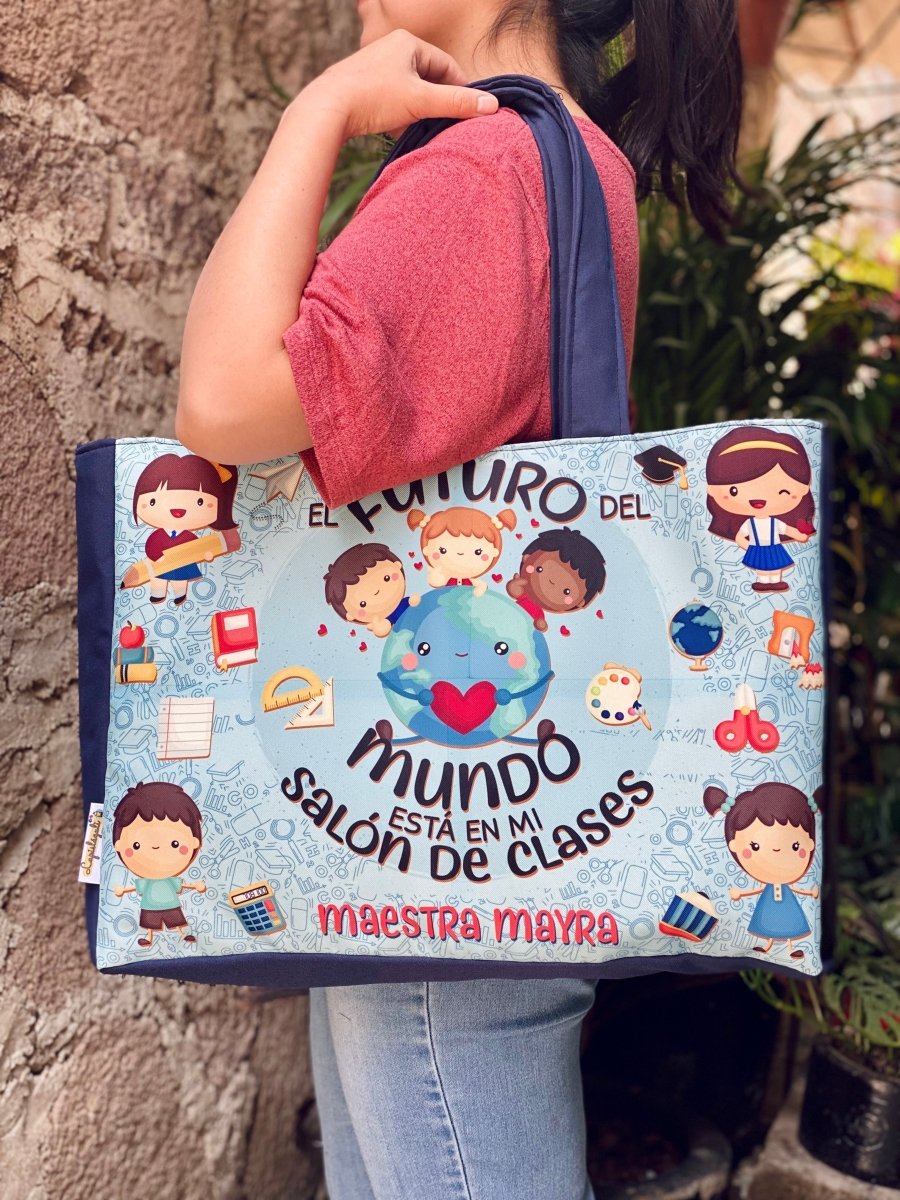 Maxibolsa │ El futuro del mundo está en mi salón de clases - Lapislázuli